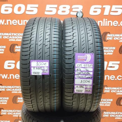 2X 225 55 R19 103V XL CONTINENTAL PREMIUM CONTACT 6 5.4/5.4MM DOT 1823/0824