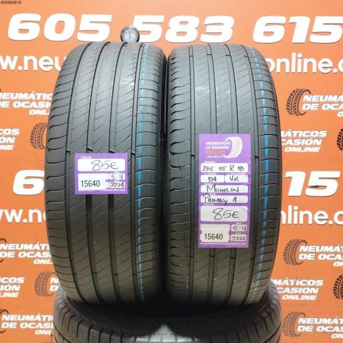 2X 235 55 R18 104V XL MICHELIN PRIMACY 4 5.4/5.4MM DOT 2224/2222