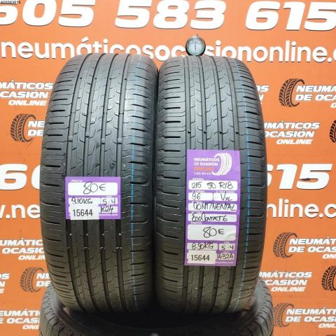 2X 215 50 R18 96V XL CONTINENTAL ECO CONTACT 6 5.4/5.4MM DOT 1024/4324