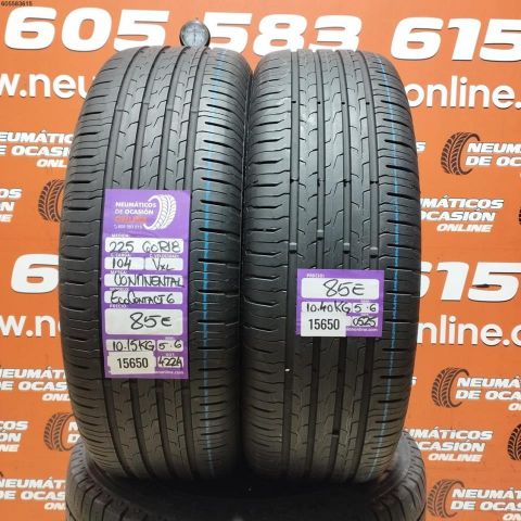 2X 225 60 R18 104V XL CONTINENTAL ECO CONTACT 6 5.6/5.6MM DOT 4224/0525