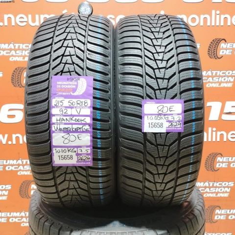 2X 215 50 R18 92V M+S* HANKOOK WINTER ICEPT EVO 3 7.2/7.5MM DOT 0524/2624