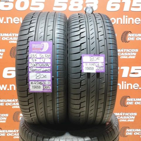 2X 235 50 R18 97V CONTINENTAL PREMIUM CONTACT 6 6.7/6.0MM DOT 0519/0719