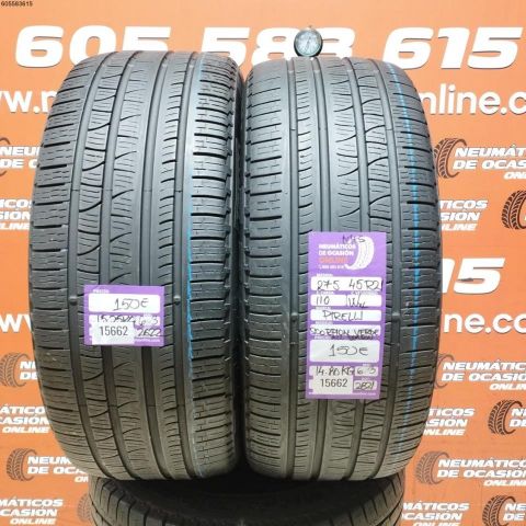 2X 275 45 R21 110W XL M+S PIRELLI SCORPION VERDE ALL SEASON 6.3/6.3MM DOT 2622/2821
