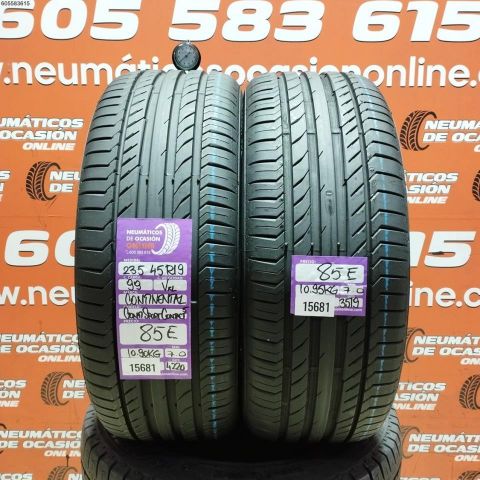 2X 235 45 R19 99V XL CONTINENTAL CONTI SP CONTACT 5 7.0/7.0MM 