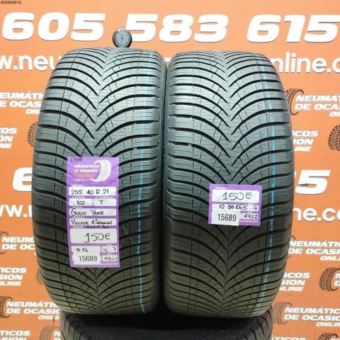2x 255 40 R21 102T GOODYEAR VECTOR 4 SEASON 5.7/5.7MM DOT 4722/4822