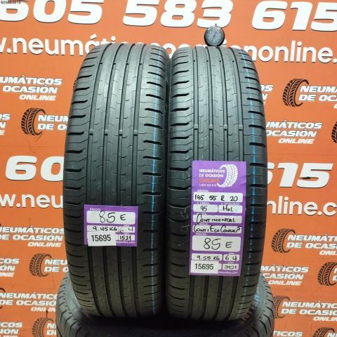 2X 195 55 R20 95H XL CONTINENTAL CONTI ECO CONTACT 5 6.4/6.4MM DOT 1521/3921