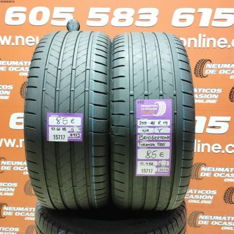 2X 255 45 R19 104Y MO BRIDGESTONE TURANZA T005 5.2/5.7MM DOT 4723/3323