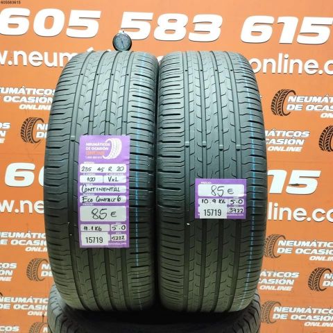 2X 235 45 R20 100V XL CONTINENTAL ECO CONTACT 6 5.0/5.0MM DOT 5222/3722