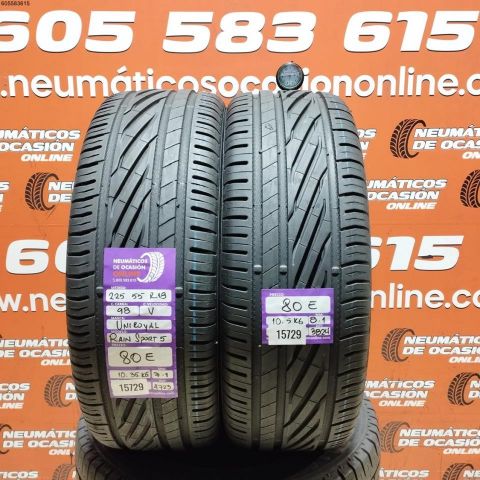 2X 225 55 R18 98V UNIROYAL RAIN SPORT 5 7.1/8.1MM DOT 4723/3824