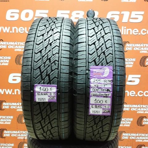 2X 255 70 R17 112T M+S CONTINENTAL CROSS CONTACT ATR 9.0/9.0MM DOT 2524/2524