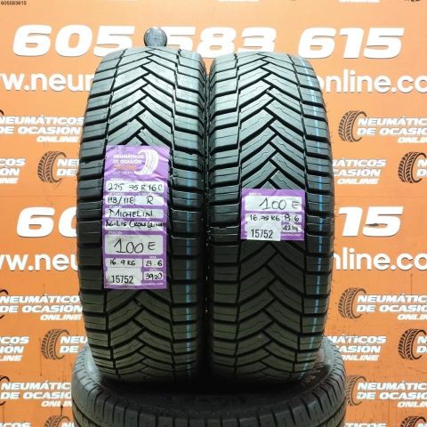 2X 225 75 R16C 118/116R MICHELIN AGILIS CROSS CLIMATE 8.6/8.6MM DOT 3920/4219