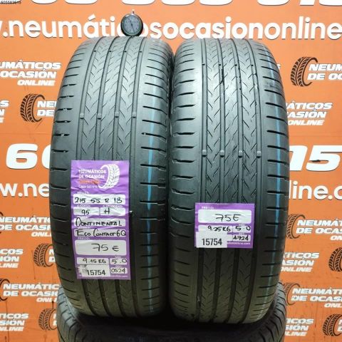 2X 215 55 R18 95H CONTINENTAL ECO CONTACT 6Q 5.0/5.0MM DOT 0524/4724