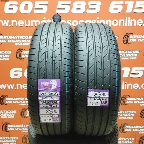 2X 225 65 R17 102H BRIDGESTONE ALENZA 001 7.5/7.6MM DOT 3523/3523