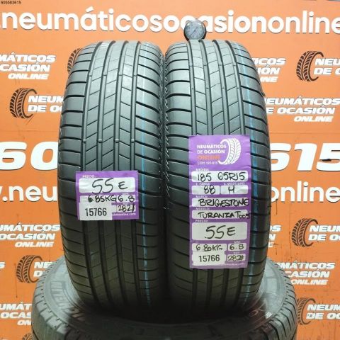 2X 185 65 R15 88H BRIDGESTONE TURANZA T005 6.8/6.8MM DOT 2821/2821