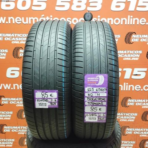 2X 225 65 R17 102H BRIDGESTONE TURANZA 6 5.6/5.6MM DOT 1824/1824