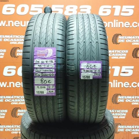 2X 215 60 R18 98H CONTINENTAL ECO CONTACT 6Q 5.0/5.0MM DOT 1624/1725