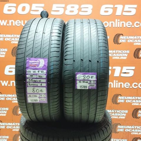 2x 215 55 R18 99V XL MICHELIN PRIMACY 4 S1 5.0/5.0MM DOT 1019/0822