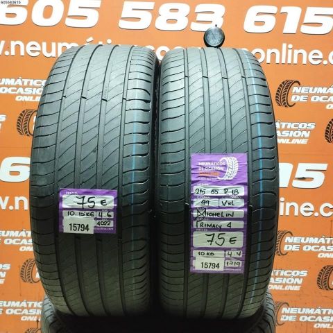 2x 215 55 R18 99V XL MICHELIN PRIMACY 4 4.6/4.4MM DOT 4022/1719
