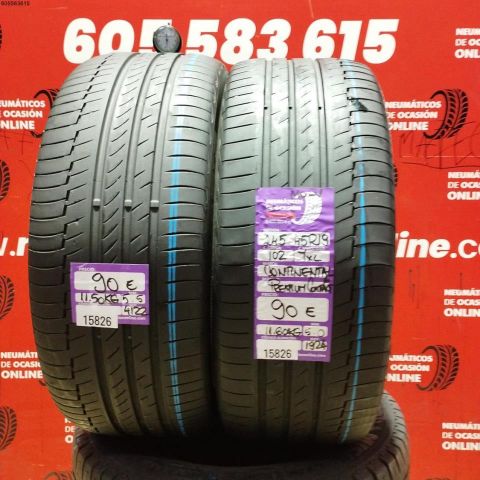 2X 245 45 R19 102Y XL CONTINENTAL PREMIUM CONTACT 6 5.0/5.5MM DOT 4122/1924 