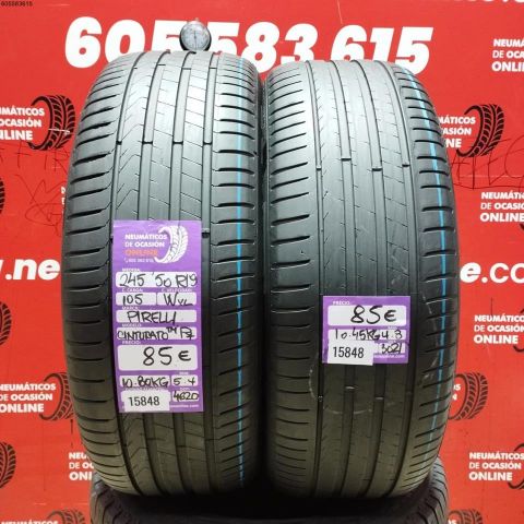 2X 245 50 R19 105W XL PIRELLI CINTURATO P7 4.8/5.4MM DOT 4620/3021