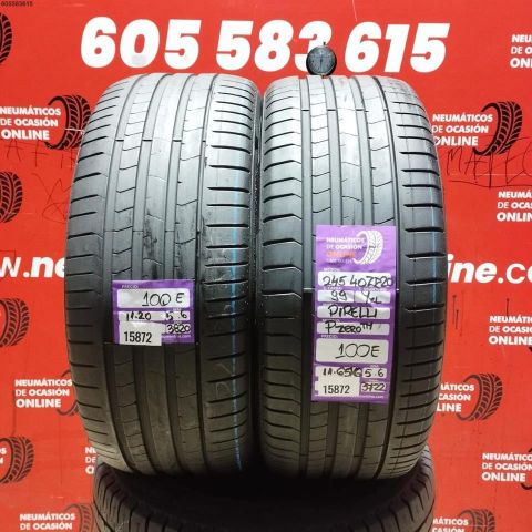 2X 245 40 ZR20 99Y XL PIRELLI P ZERO TM 5.6/5.6MM DOT 3820/3722
