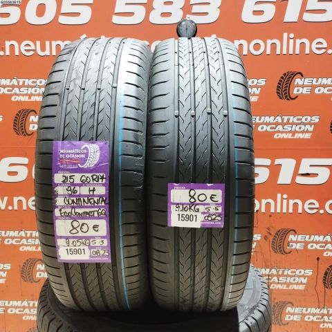 2X 215 60 R17 96H CONTINENTAL ECO CONTACT 6Q 5.3/5.5MM DOT0823/0525