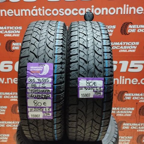 2x 205 70 R15 96S YOKOHAMA GEOLANDAR A/T.S 4.5/4.3MM DOT 1914/1914