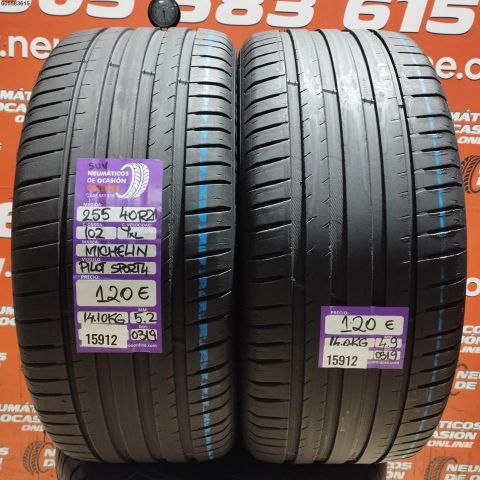 2X 255 40 R21 102Y XL SUV MICHELIN PILOT SPORT 4 4.9/5.2MM DOT 0319/0319
