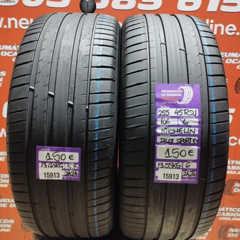2X 255 45 R21 106Y XL MICHELIN PILOT SPORT EV 5.8/6.0MM DOT 2424/2424