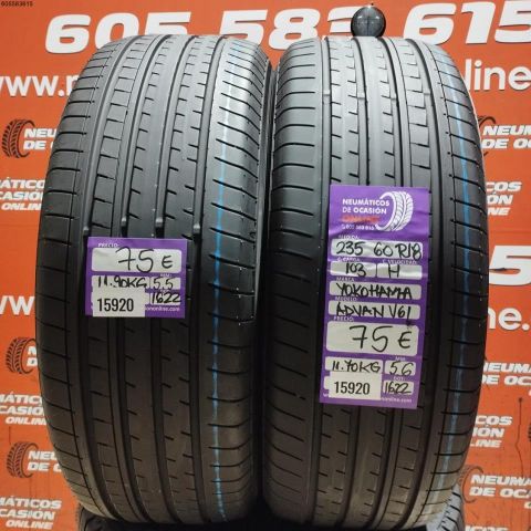 2x 235 60 R18 103H YOKOHAMA ADVAN V61 5.5/.5.6MM  DOT 1622/1622
