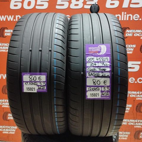 2X 255 45 R19 104Y XL GOODYEAR EAGLE F1 ASYMETRIC 3 5.3/5.3MM DOT 4621/4121