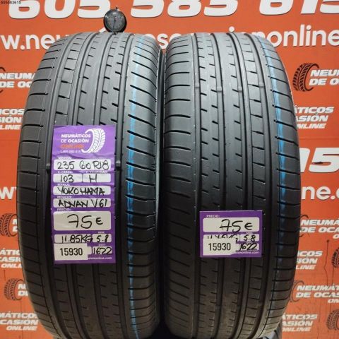 2x 235 60 R18 103H YOKOHAMA ADVAN V61 5.8/5.8 MM DOT 1522/1622