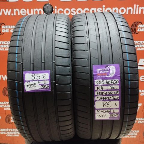 2X 255 40 R20 104Y XL AO BRIDGESTONE TURANZA T005 5.0/5.0MM DOT 3723/3523