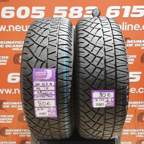 2X 265 70 R16 112H M+S MICHELIN LATITUDE CROSS 6.0/6.0MM DOT 4919/4919