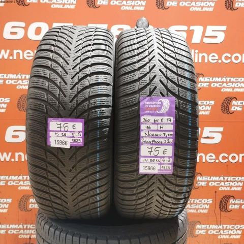 2X 265 65 R17 116H M+S* NOKIAN TYRES SNOW PROOF 2 SUV 5.8/6.3MM DOT 4323/4323