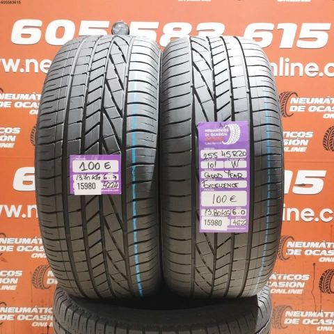 2X 255 45 R20 101W AO GOODYEAR EXELLENCE 6.0/6.7MM DOT 4224/4622