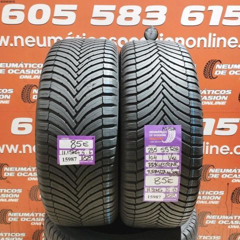 2x 235 55 R18 104V XL BRIDGESTONE TURANZA ALL SEASON 6 5.8/5.6MM  DOT 4523/4523