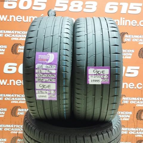 2X 225 40 ZR19 93Y XL CONTINENTAL SP CONTACT 7 5.8/5.0MM DOT 2623/1824