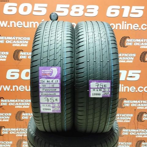 2X 225 65 R17 102H FIRESTONE ROADHAWK 5.2/5.6MM DOT 0124/0124
