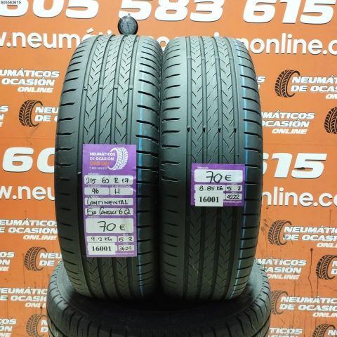 2X 215 60 R17 96H CONTINENTAL ECO CONTACT 6Q 5.2/5.2MM DOT 3624/4222