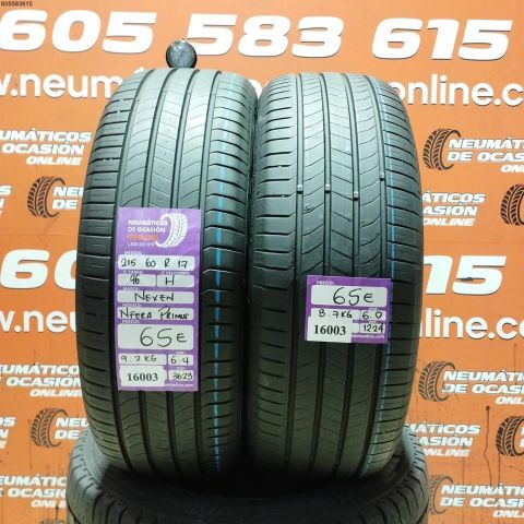 2X 215 60 R17 96H NEXEN NFERA PRIMUS 6.0/6.4MM DOT 3623/1224