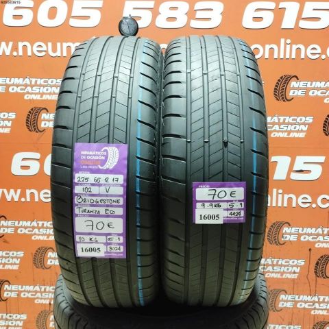 2X 225 65 R17 102V BRIDGESTONE TURANZA ECO 5.1/5.1MM DOT 3024/4424