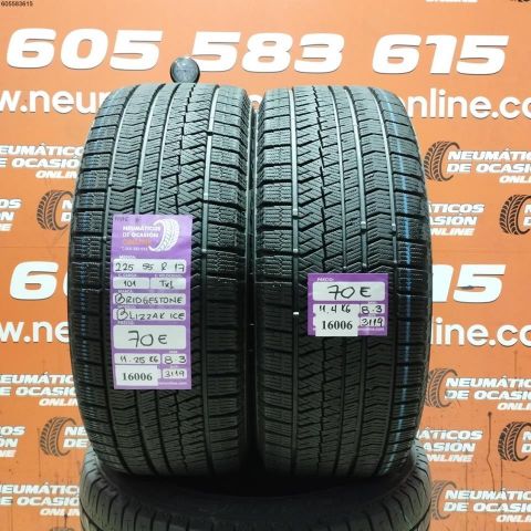 2X 225 55 R17 101T X1 M+S* BRIDGESTONE BLIZZAK ICE 8.3/8.3MM DOT 3119/3119