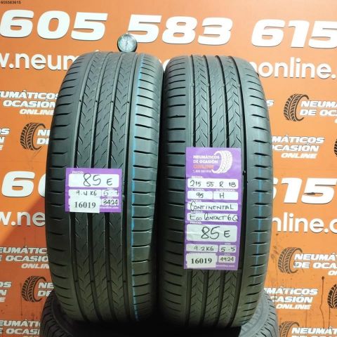 2X 215 55 R18 95H CONTINENTAL ECO CONTACT 6Q 5.5./5.7MM DOT 3424/4924