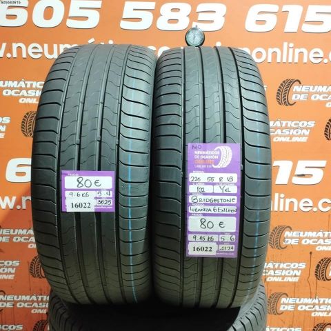 2X 225 55 R18 102Y XL MO BRIDGESTONE TURANZA 6 ENLITEN 5.4/5.6MM DOT 3525/4124