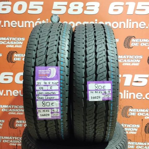 2X 215 70 R15 CP 109R CONTINENTAL VANCO CAMPER 9.0/9.3MM DOT 2521/4921