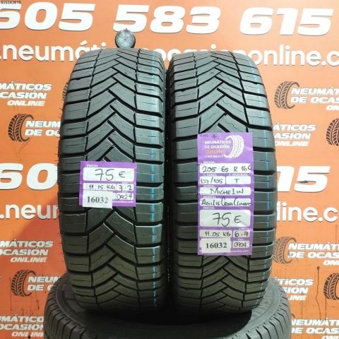 2X 205 65 R16C 107 105T M+S* MICHELIN AGILIS CROSS CLIMATE 7.2/6.7MM DOT 0924/0924