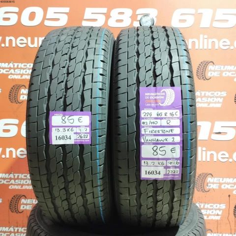 2X 225 65 R16C 112/110R FIRESTONE VANHAWK 2 7.2/7.6MM DOT 2622/2722