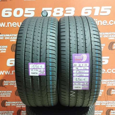 2X 265 40 R22 106Y XL LR PIRELLI P ZERO 4.8/5.3MM DOT 0124/1523