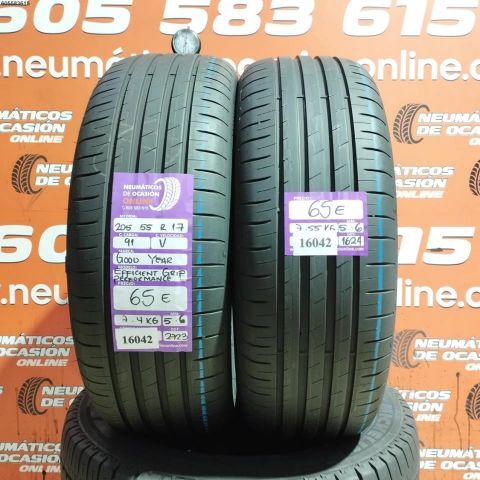 2X 205 55 R17 91V GOODYEAR EFFICIENT GRIP PERFORMANCE 5.6/5.6MM DOT 2723/1624